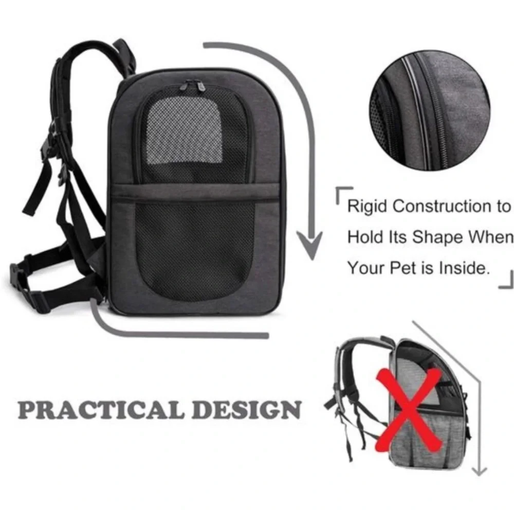 Pet Carrier Backpack for Large/Small Cats and Dogs, Puppies, Safety Features